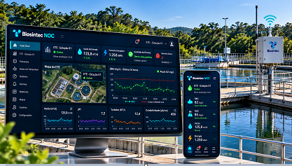 NOC Biosintec para telemetria e monitoramento remoto de ETE